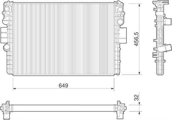 MAGNETI MARELLI radiatorius, variklio aušinimas 350213016000